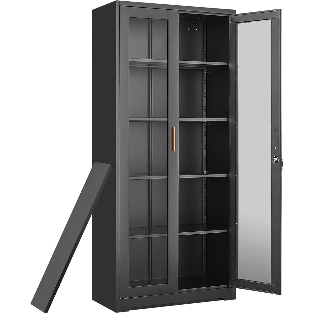 Storage & Organization - ตู้โชว์ Curio พร้อมบานกระจก ความสูง 71 นิ้ว