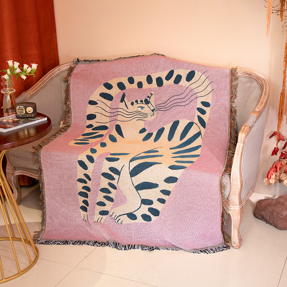 สิ่งทอเมือง Ins สาวสีชมพูรูปแบ - Boho Throw Blanket Fringe บทวิจารณ์และราคา