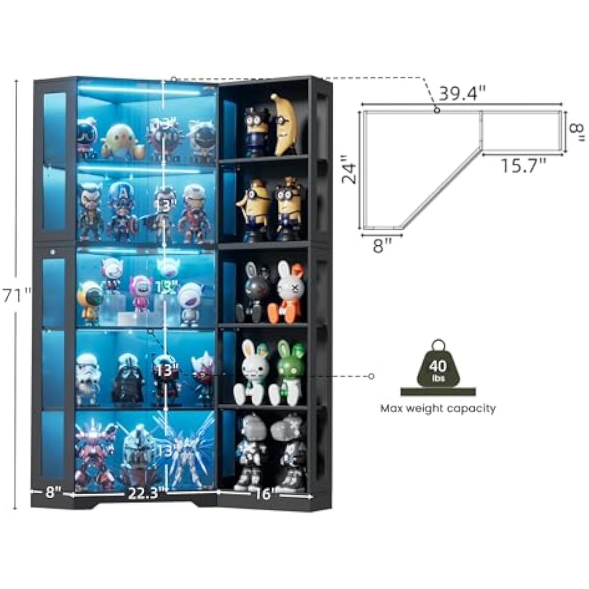 ตู้โชว์พร้อมประตูกระจกนิรภัย ด - Lighting บทวิจารณ์และราคา