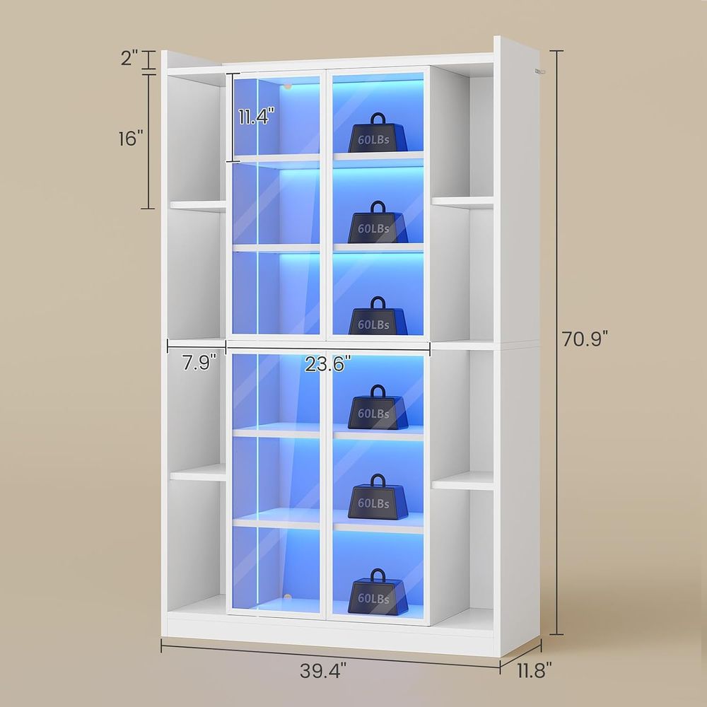 ตู้โชว์ 6 ชั้น สูง 71 นิ้ว พร้ - Lighting บทวิจารณ์และราคา