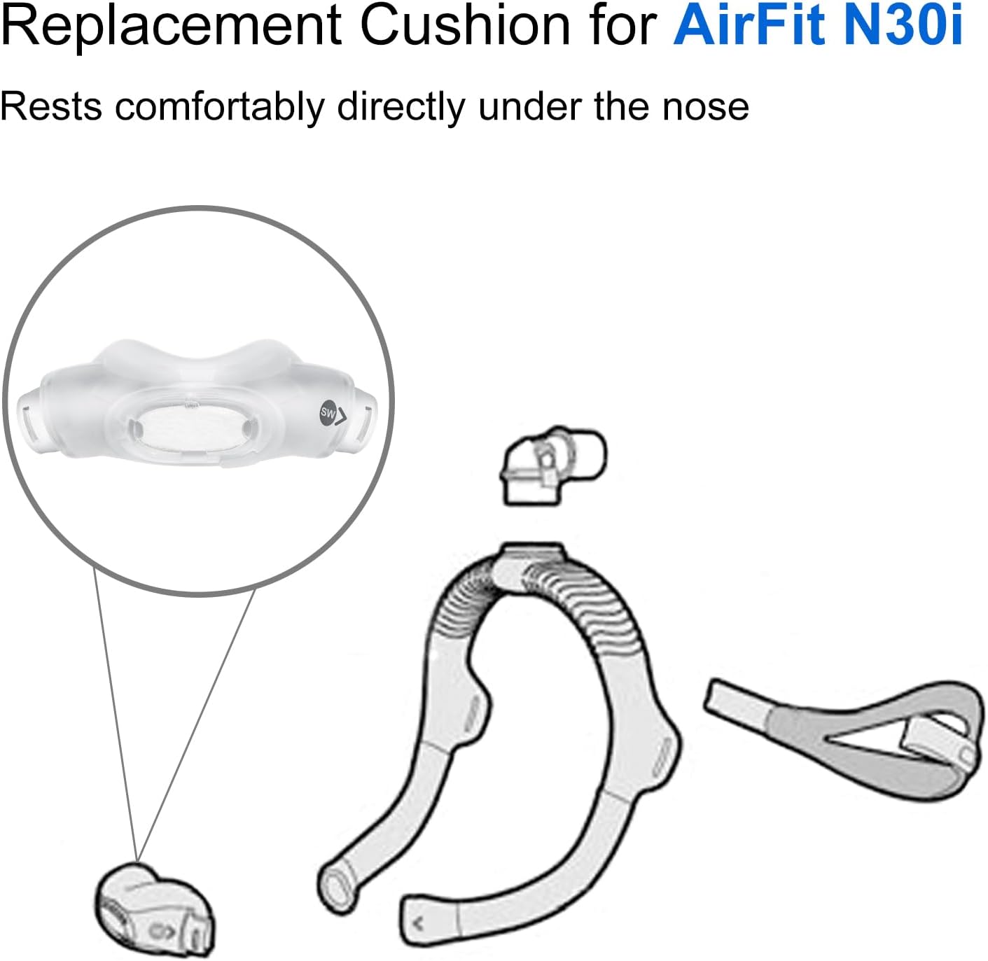 แผ่นรองจมูกสำหรับเครื่อง Airfi - Anti Snore Contour Pillow บทวิจารณ์และราคา