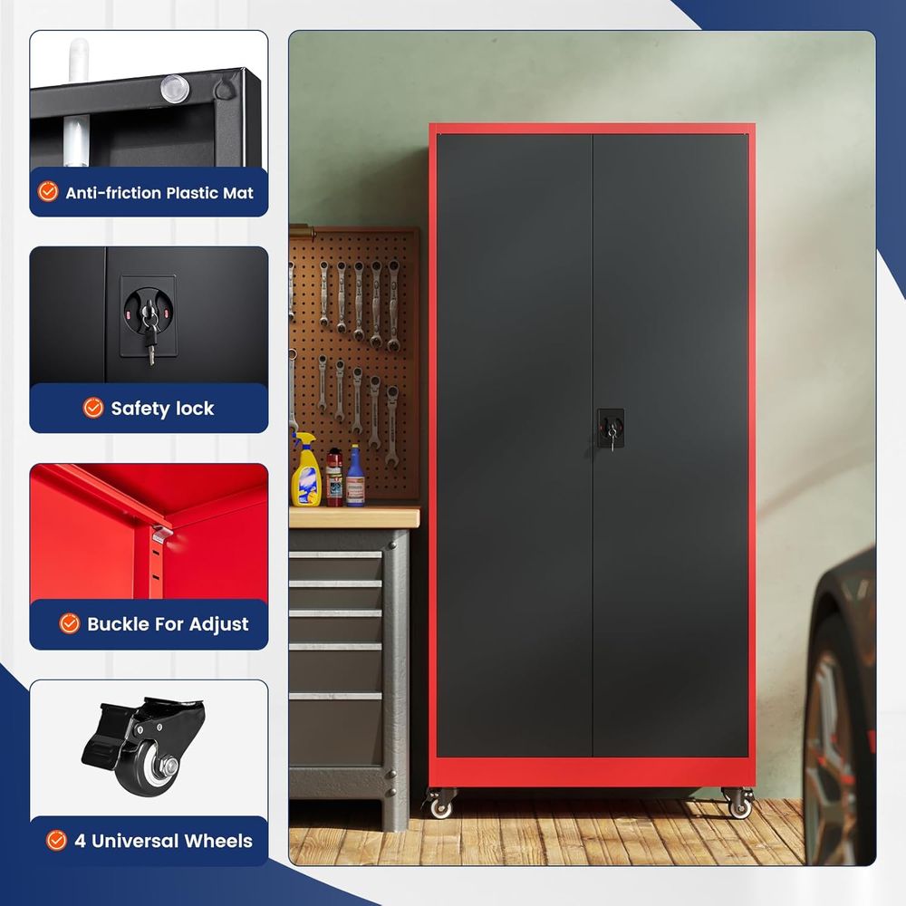 ตู้เก็บของโลหะสำหรับโรงรถพร้อม - Storage & Organization บทวิจารณ์และราคา